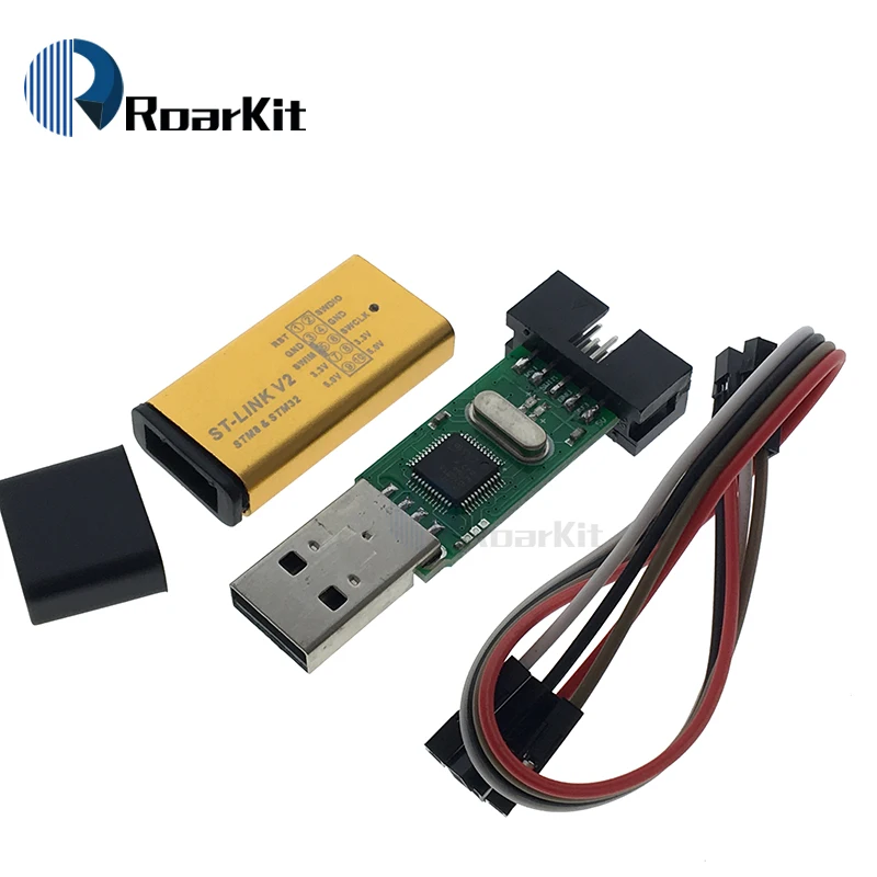

ST-Link V2 st link mini STM8 STM32 STLINK simulator download programming With Cover