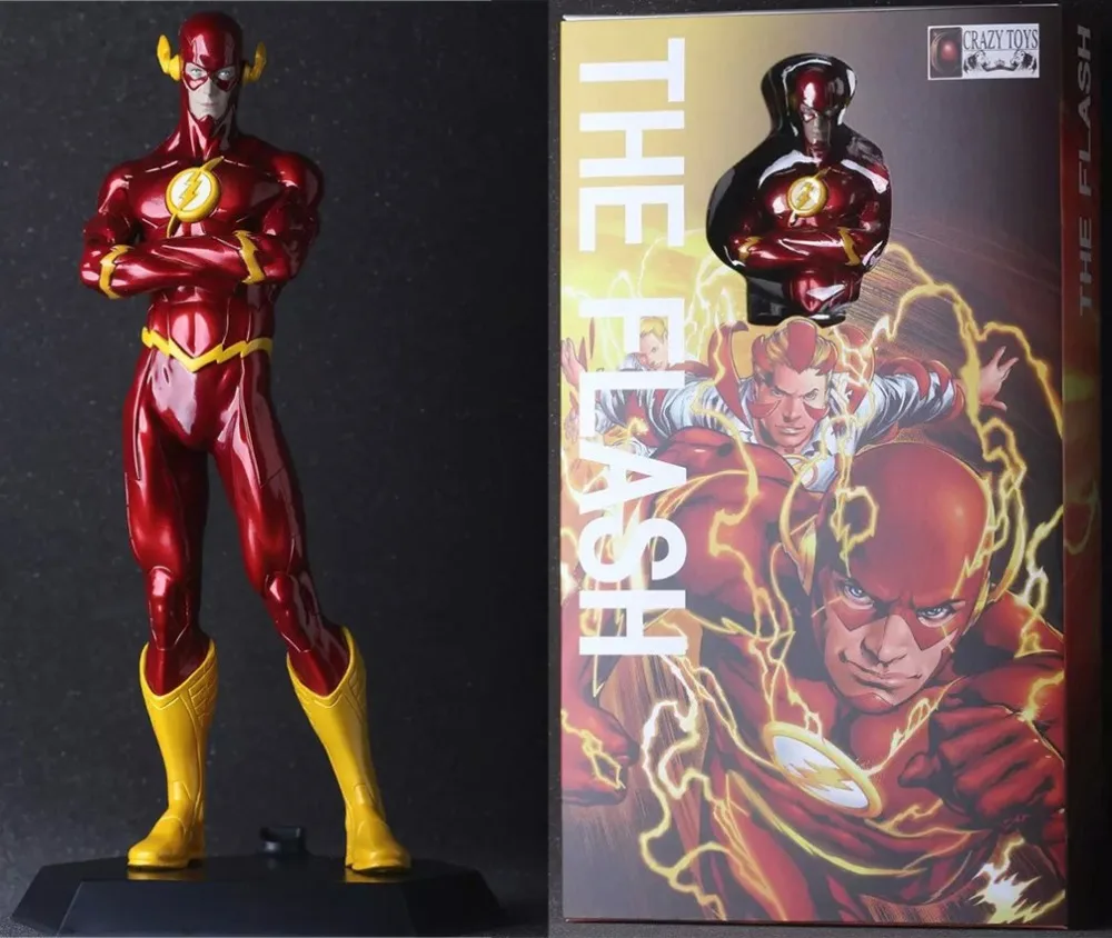 

10" 25CM Crazy Toys Justice League Superhero The Flash PVC Action Figure Collectible Model Toy 15A