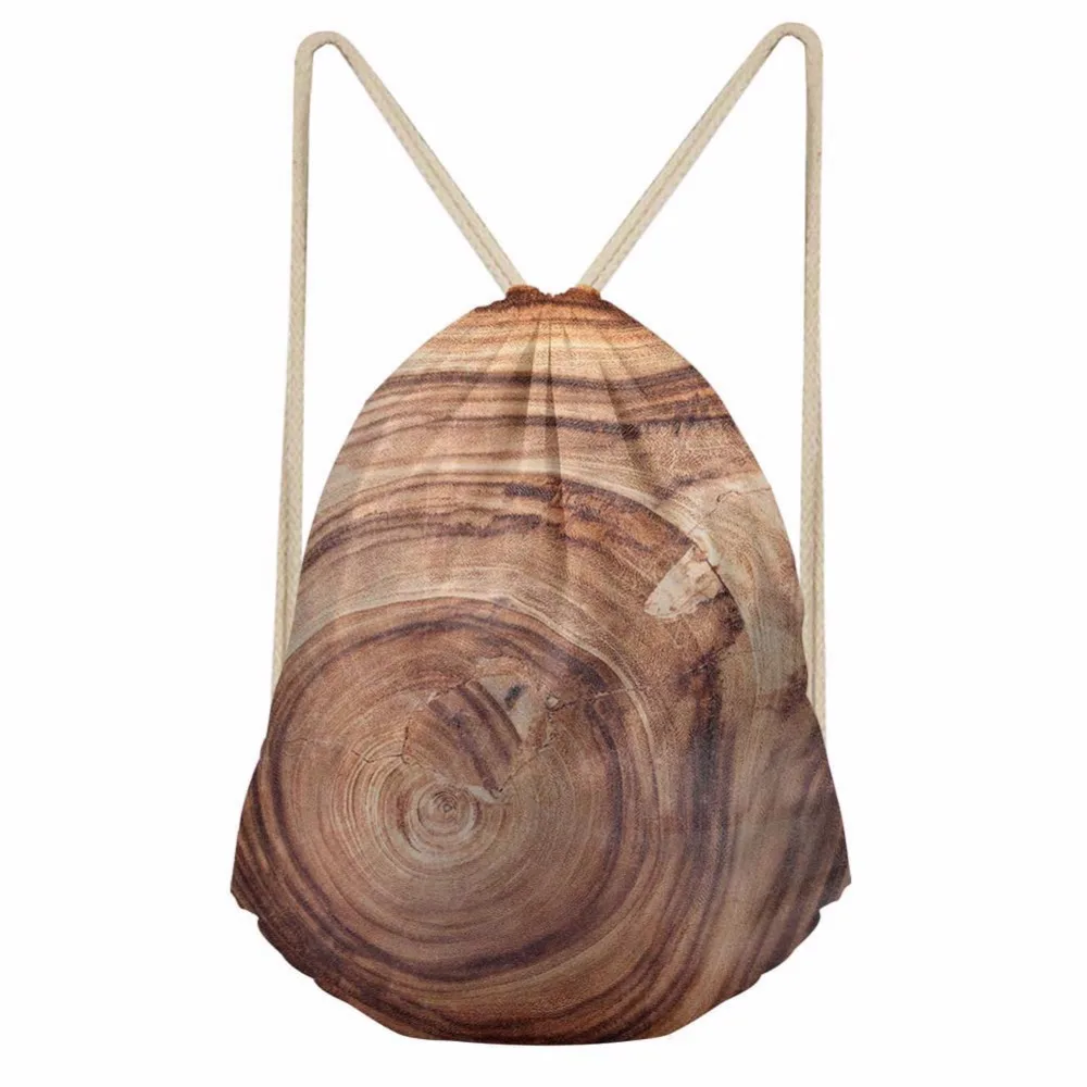 Noisydesigns vortex Wood stripe lines Drawstring Bag Travel Sport Bags Cinch Sackback Cool Boy Girls Small
