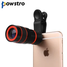 Powstro объектив камеры для iPhone 6 6s 8X зум телескоп длиннофокусный объектив с зажимом для samsung и htc и других смартфонов