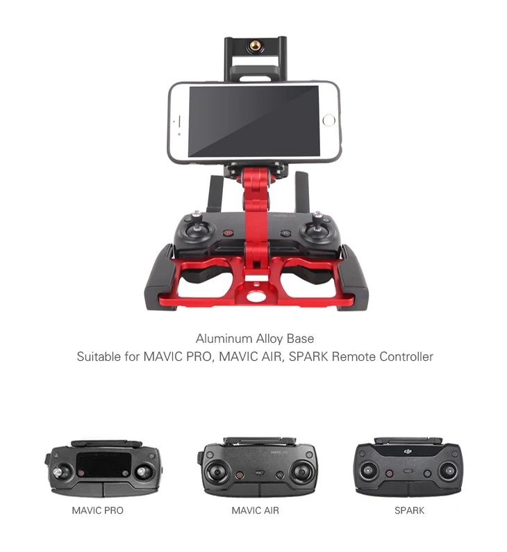 Для DJI Mavic 2 Pro Air Spark алюминиевый держатель с ремешком DJI Mavic pro подставка для смартфона ipad планшета кристаллический экран