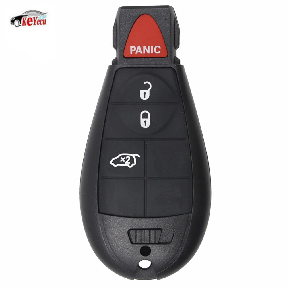 KEYECU Replacement 4 Button Remote Fobik Key Fob Transmitter 433MHz