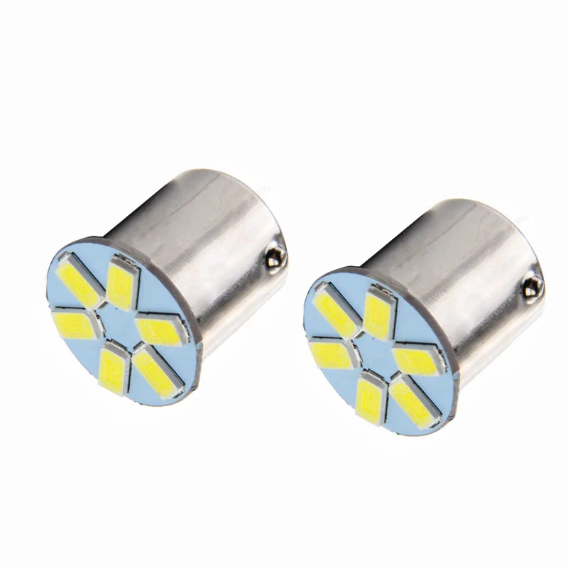 100 шт. Автомобильные светодиодные лампы 1156 BA15S 1157 BAY15D P21/5W 6 SMD 5630 5730|bulb 12v|bulb led 12vbulb |