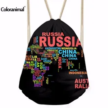 Coloranimal карта мира Мужская сумка на шнурке Женская Повседневная дорожная сумка для покупок сумки на плечо женские сумки для хранения