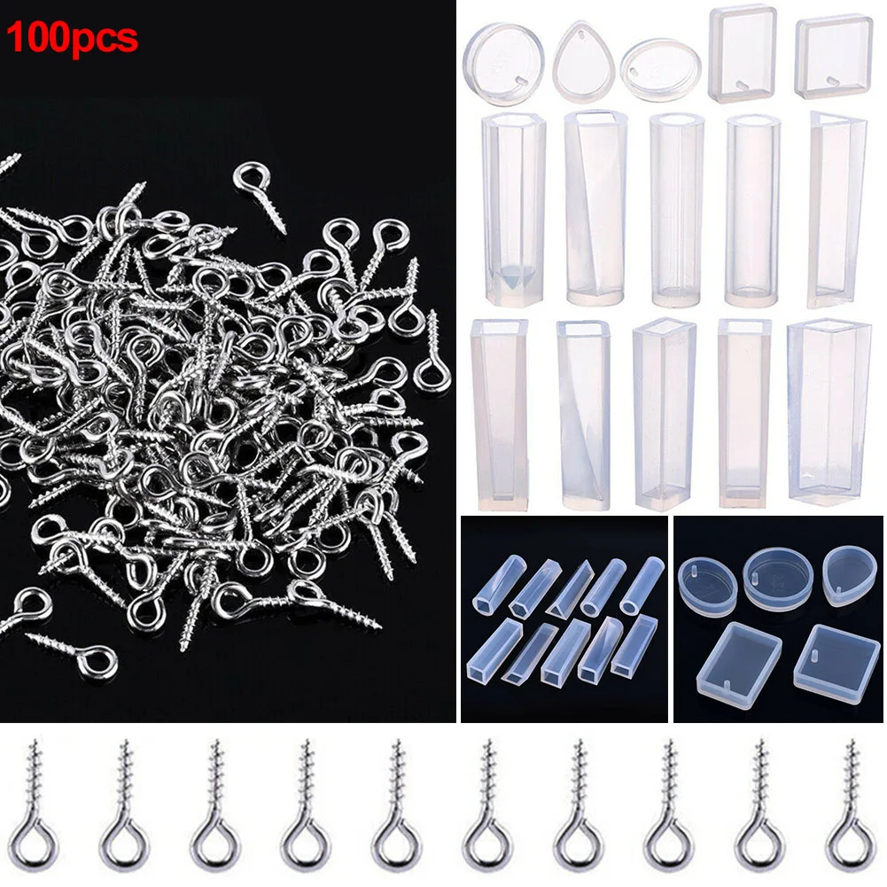 

15pcs/set Pendant Geometric Resin Craft Mould Handmade Silicone Mold Jewelry Making Earrings Crystal DIY Tool Durable Necklace