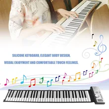 New 61 Keys 128 Tones Roll Up Music Electronic Piano Keyboard Kid Gift Portable Digital Keyboard Piano Musical Organ Instrument