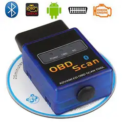 ELM327 Мини Bluetooth OBD II/OBD 2 сканер Automotivo Escaner Автомобильное устройство чтения кода диагностический инструмент, Поддержка Android