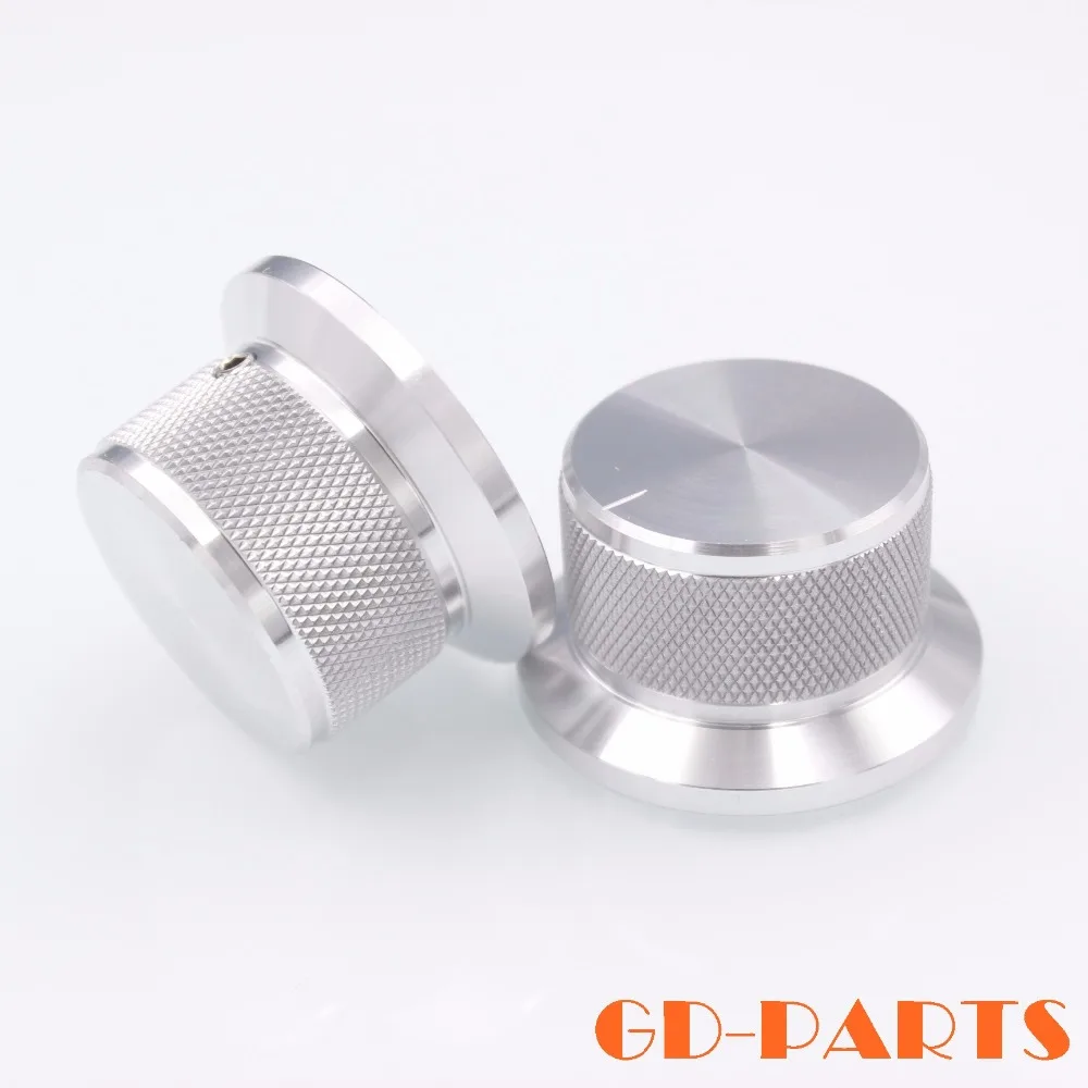 

1PC 44x25mm Solid Aluminum Potentiometer Control Knob For DAC CD Player Amplifier Speaker Turntable Silver Golden