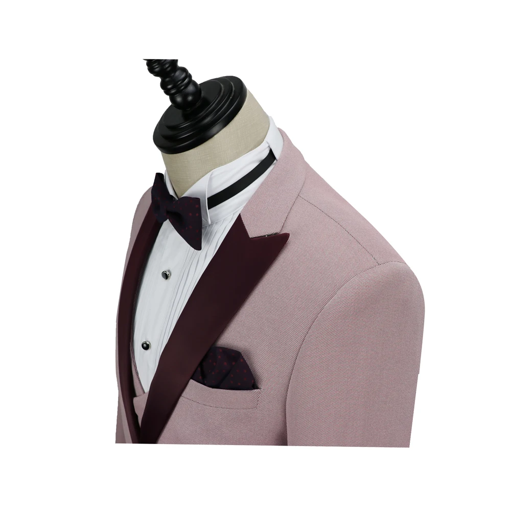 DARO Latest Coat Pant Designs Tuxedos Pink and blue Suits for Men Dress Wedding Groom Prom Suits DR8191