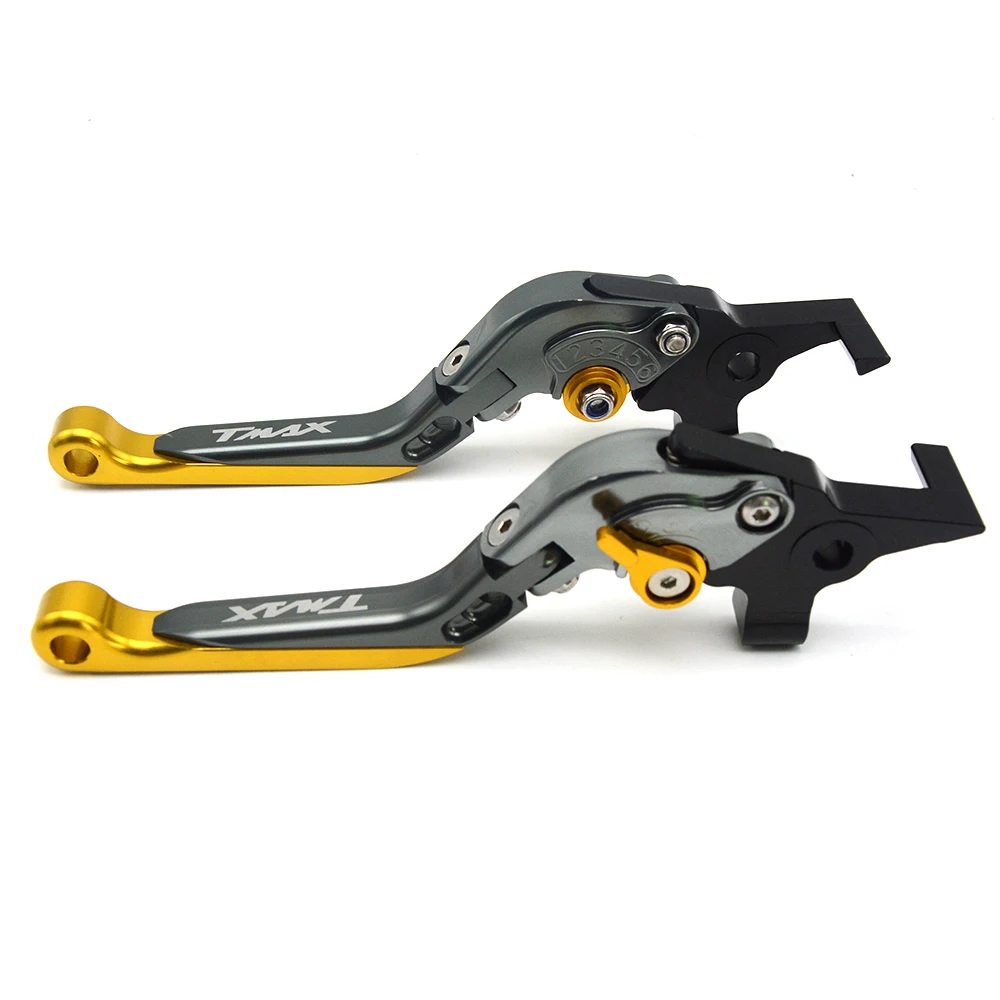 CNC Adjustable Folding Motorcycle Brake Clutch Levers For Yamaha T-MAX TMAX 500 530 TMAX530 TMAX500 T-MAX530 T-MAX500(2008-2017) adjustable motorcycle brake clutch levers for yamaha tmax500 tmax 500 t max500 t max 500 xp500 2008 2012 2009 2010 2011