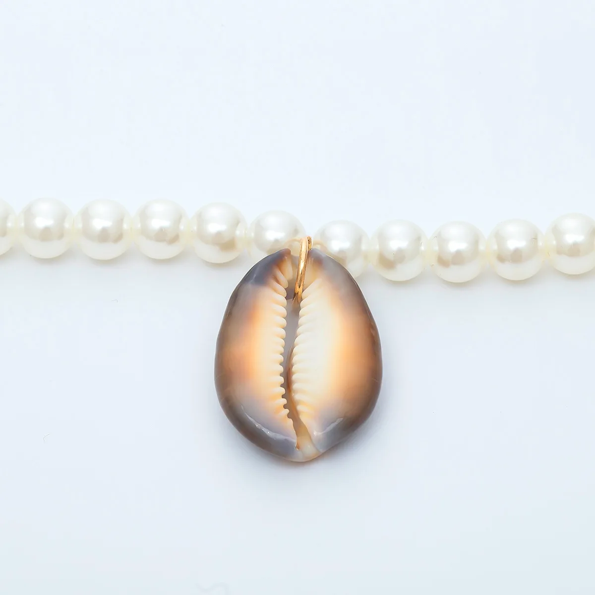 Винтажная Морская ракушка чокер кулон ожерелья для женщин богемная бусина в виде жемчужины цепочка ожерелье модное эффектное ювелирное изделие