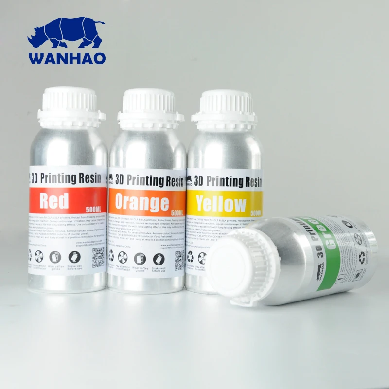 WANHAO 405 нм УФ смола для DLP/SLA 3D принтера принтер фотопроводящая Смола 500 мл/бутылка