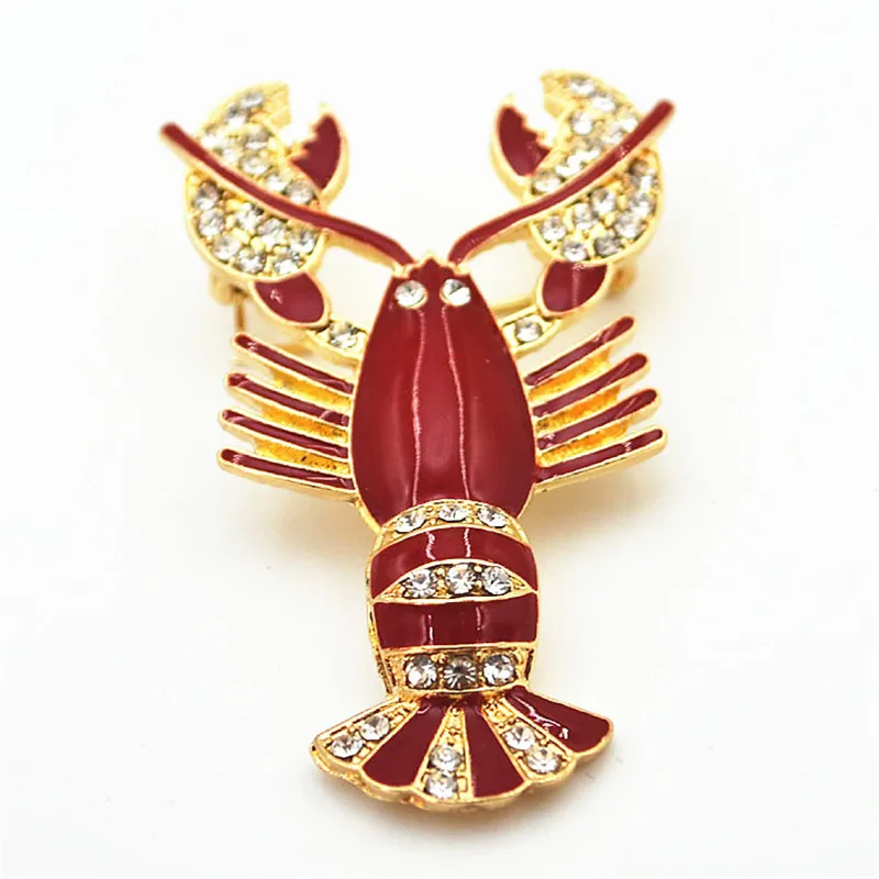 Женская Брошь в виде Раков красного и синего цвета|brooch accessories|brooches for womenblue brooch |