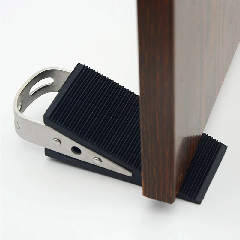 Rubber Stainless Steel Door Stopper Door Stop Security Floor Stop