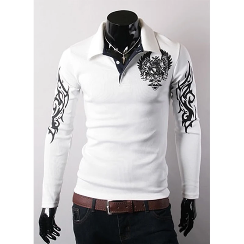 Zogaa Hot sale Casual Print Solid Anti-shrink long sleeve shirt White new men's fashion Slim lapels long sleeved shirt Cotton