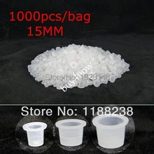 1000 шт 15 мм большой размер татуировки чернила чашка шапочка для татуажа для полного набора татуировки машина иглы поставка