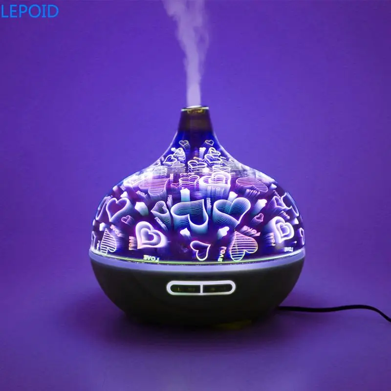 

LEPOID Air Humidifier Aroma Essential Oil Diffuser Mini Portable Ultrasonic Mist Humidifier LED Night Light Air Purifier 400ml