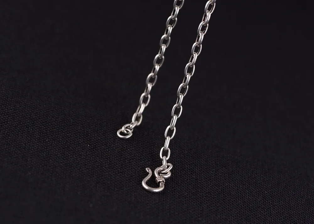BALMORA Настоящее серебро 925 пробы буквы 0 цепи ожерелье s для женщин мужчин античные тайские серебряные ожерелья Аксессуары CK0002
