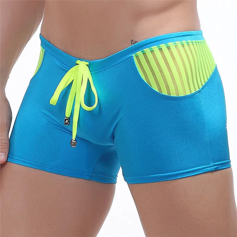 2018 New Mens Swim Briefs Swimwear Boxer Shorts Low Waist Boxers Underwear Men Comfortable Breathable Male Panties #2J19  (3)