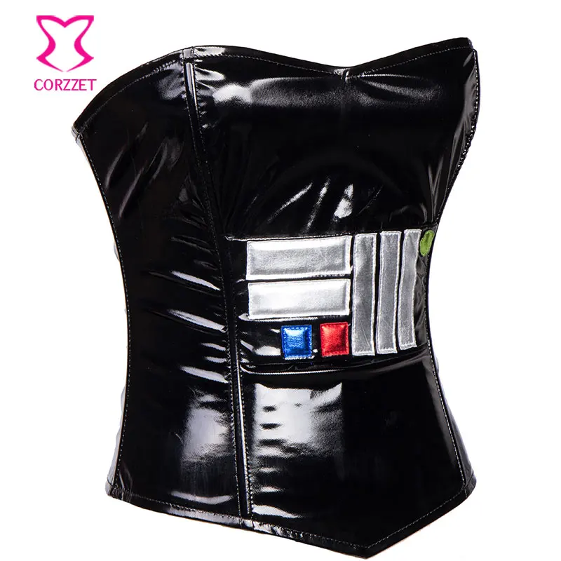 Burlesque Cosplay Star Wars Corset Black PVC Leather Ovebust Corsets And  Bustiers Zipper Korsett For Women Sexy Gothic Clothing|korsett for women  sexy|corsets and bustierscorset black - AliExpress