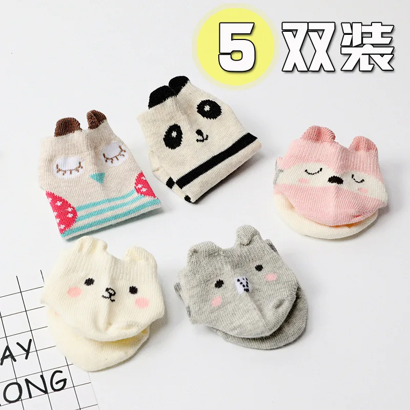 

6668ZSZ pairs spring and summer children socks cartoon cotton 3-5-6-8-year-old children socks short-barge stockings