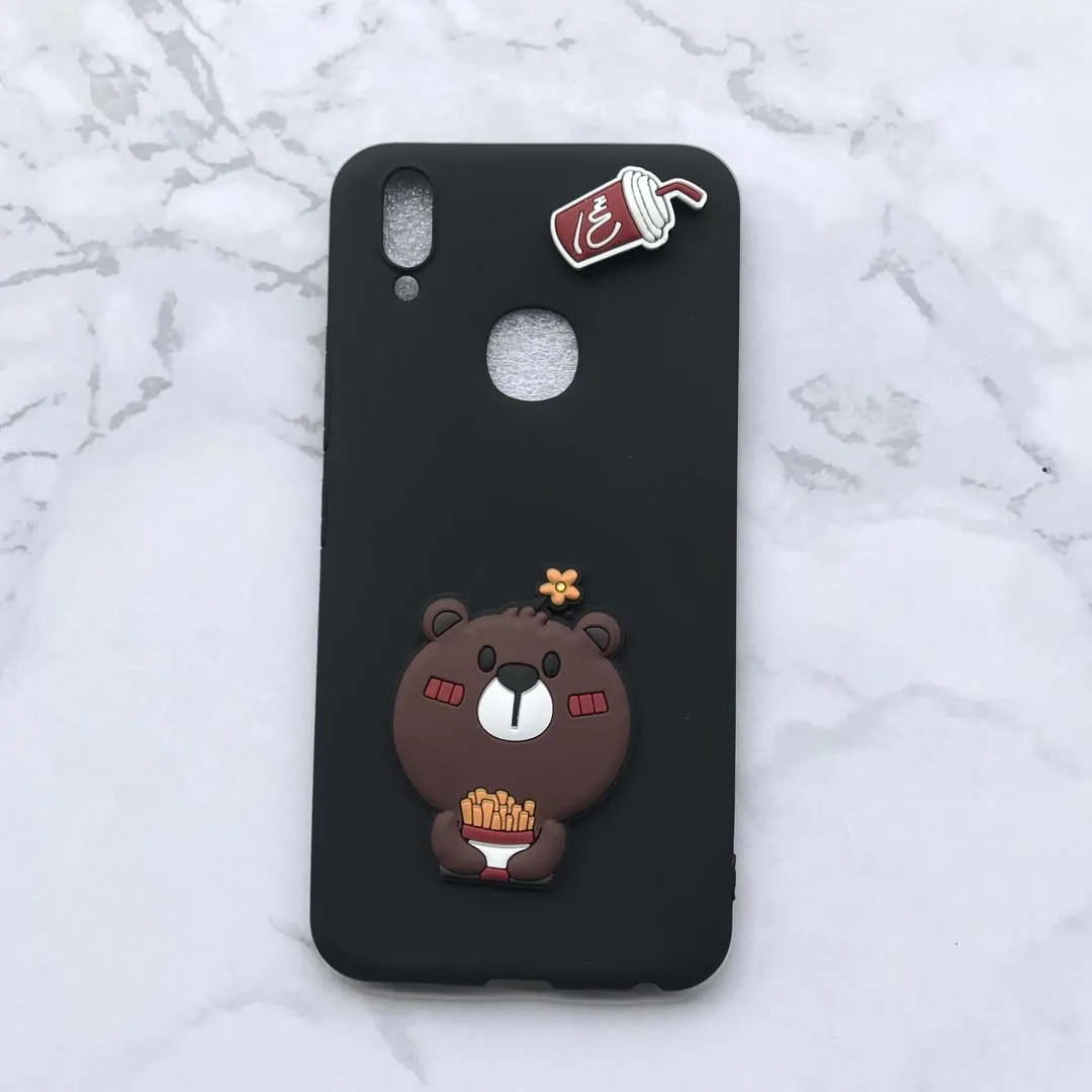 Candy Color Case with 3D Cola bear Patch For OPPO F1s F5 A3 A1 A33 A35 A37 A39 A53 A57 A73 A75 A77 A79 A83 Silicon Cover |