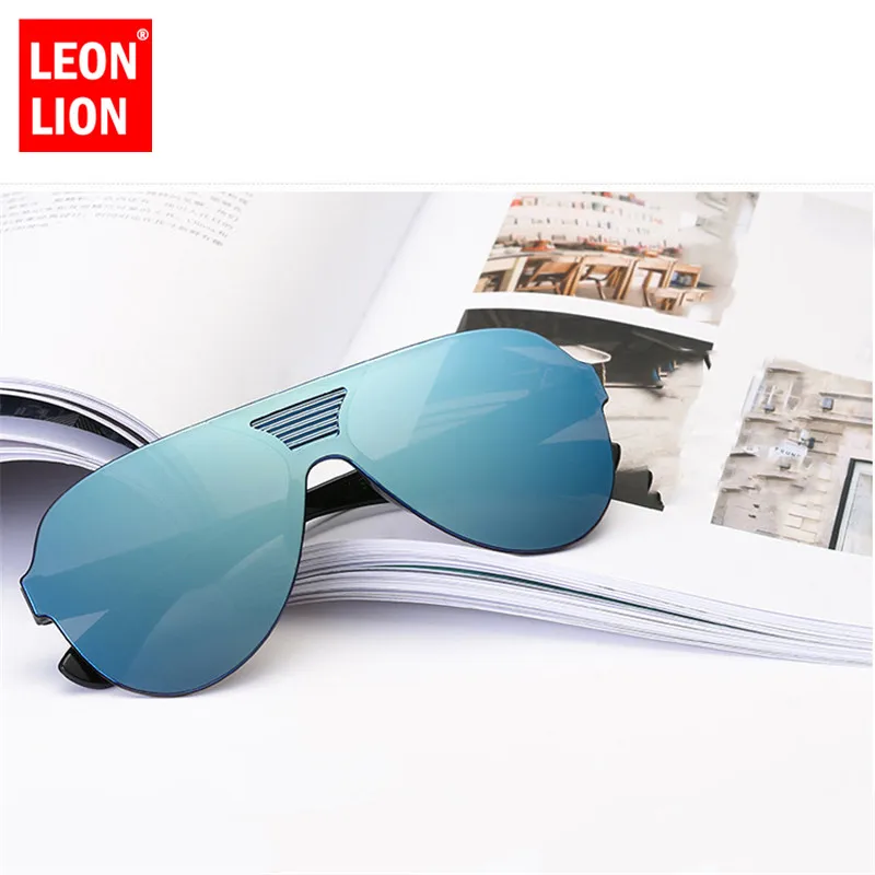 LeonLion 2023 Rimless Sports Sunglasses Women Vintage Outdoor