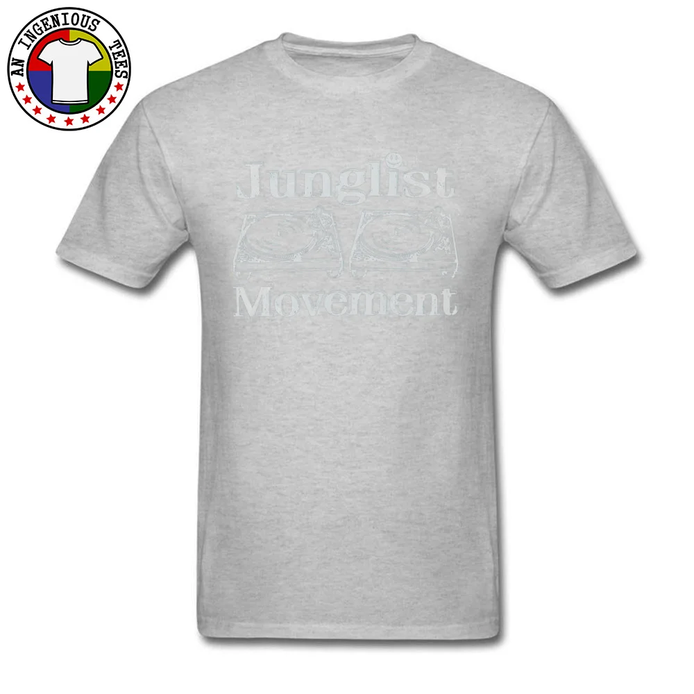 Crewneck Junglist Movement -2936 100% Cotton Male T Shirts Printed On Short Sleeve T Shirt 2018 Hip hop Clothing Shirt Junglist Movement -2936 grey