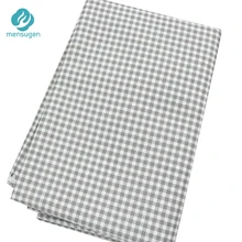 160 см* 50 см серая клетчатая набивная хлопковая ткань для дома ткань для постельного белья украшения диванные подушки лоскутное одеяло швейная ткань