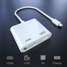 2019 New 8Pin HDMI for Lightning to Digital AV Adapter with Charging Port for HD TV Monitor Projector 1080P for iPhone/iPad/Pod