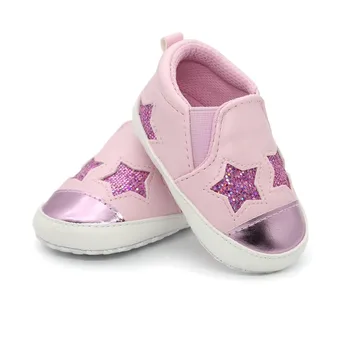 

Baby Shoes PU Leather Boy Girl Walking Shoes Soft Bottom Striped Anti-Slip Sneakers
