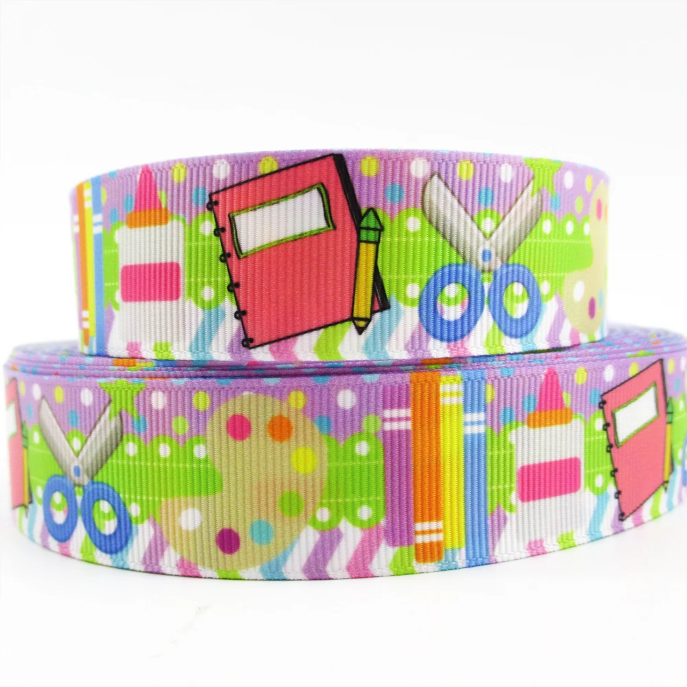 David accessories 1 &quot25 мм назад в школу учебный карандаш печатная Grosgrain лента DIY головные