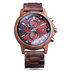 Повседневные деревянные часы мужские часы Отображение даты древесный браслет Reloj Hombre 2019 кварцевые мужские часы лучшие подарочные сувениры