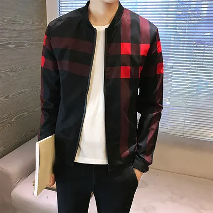 

New Brands clothes British style plaid Quality jacket men's 2018 autumn luxurious high quality materials business casual coat
