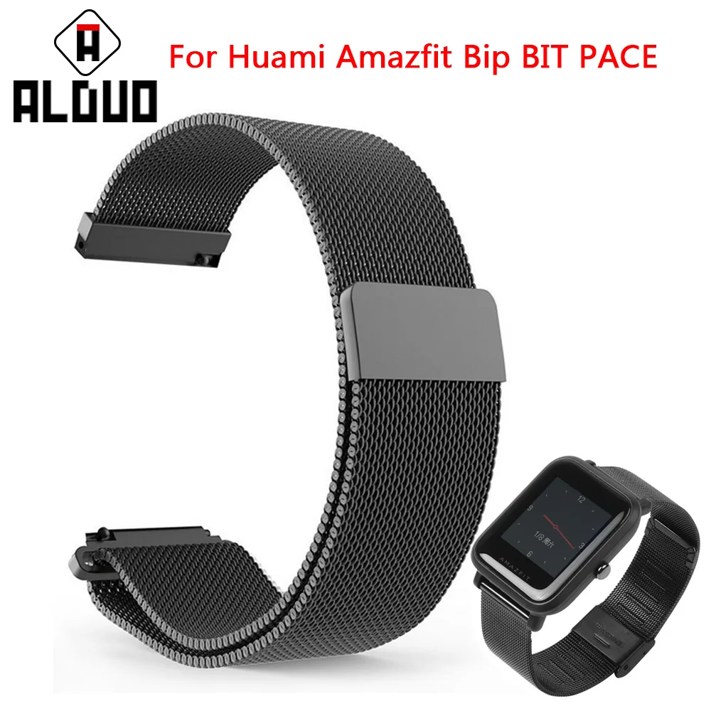 Ремешок из нержавеющей стали для Xiaomi Huami Amazfit металлический сменный Браслет Bip BIT