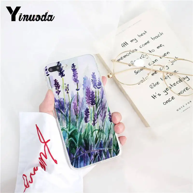 New art watercolor romantic lavender flowers