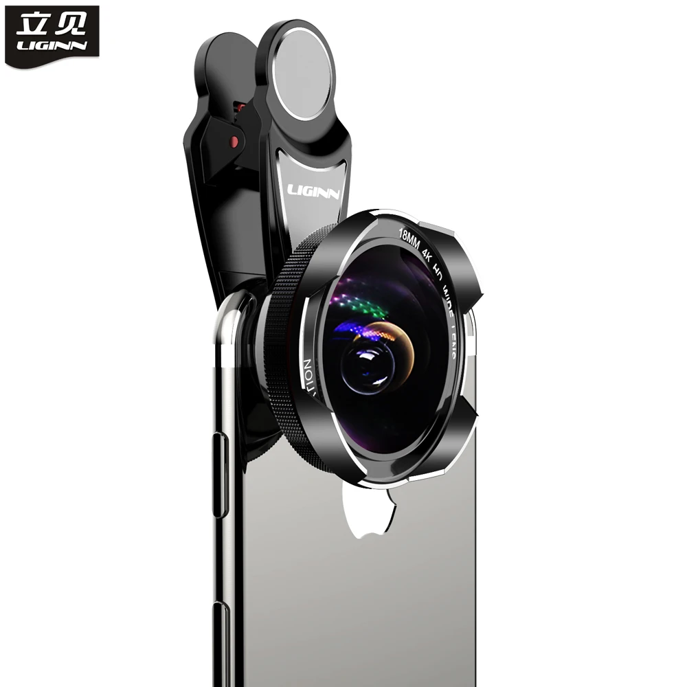 LIGINN New Professional Mobile Phone Lens 18mm 4K HD super wide angle lens for iPhone 6s plus 7