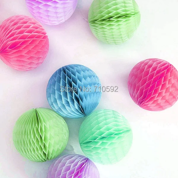 Various Colours 8cm Lot of 100 Tissue Paper Balls Paper