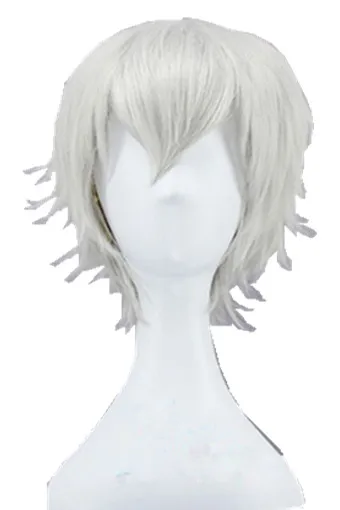 

Silver Wig Fei-Show Synthetic Short Wavy Hair Cartoon Role Costume Cos-play Carnival Party Salon Women Hairpiece