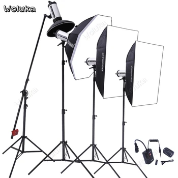 

400W 4 Flash kit with 4 light stand 3 softbox kit photo studio set GN58 flashlight equipment photography lighting pack CD50 T10