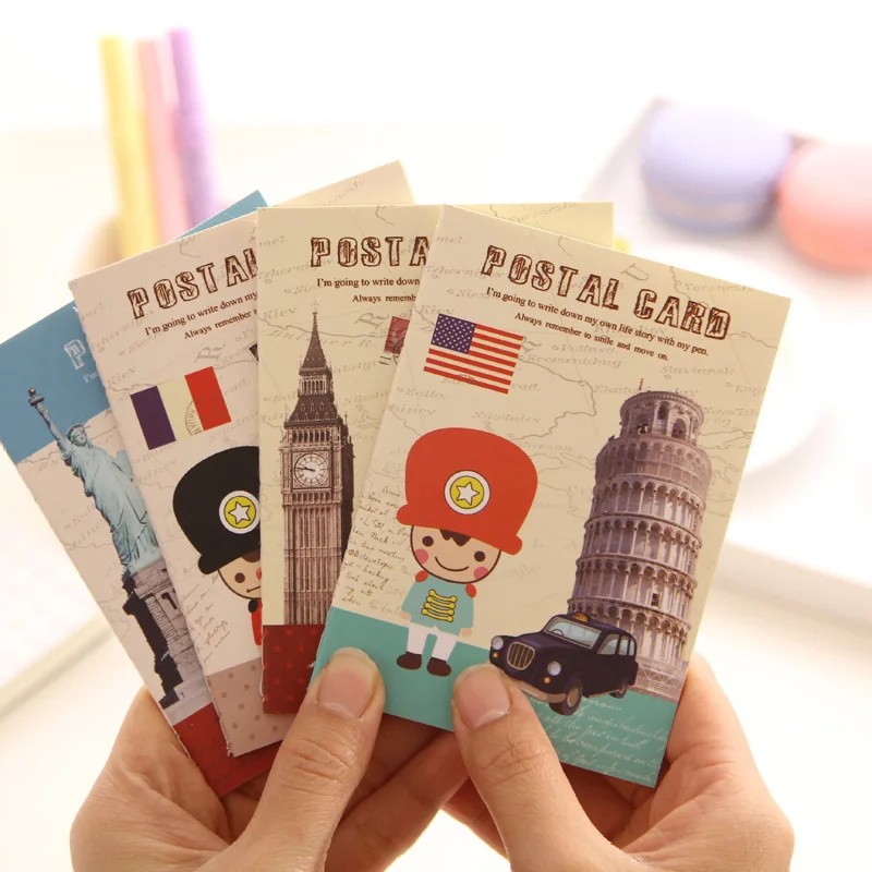 

1 Pcs 8.5 X 12cm Flag France Uk United States Cute Notebook Note Book School Supplies Agenda Kawaii
