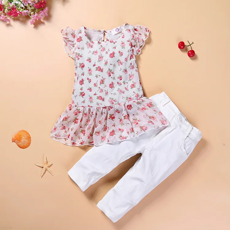toddler girl two piece outfits sleeveless summer clothes set 2pcs kids