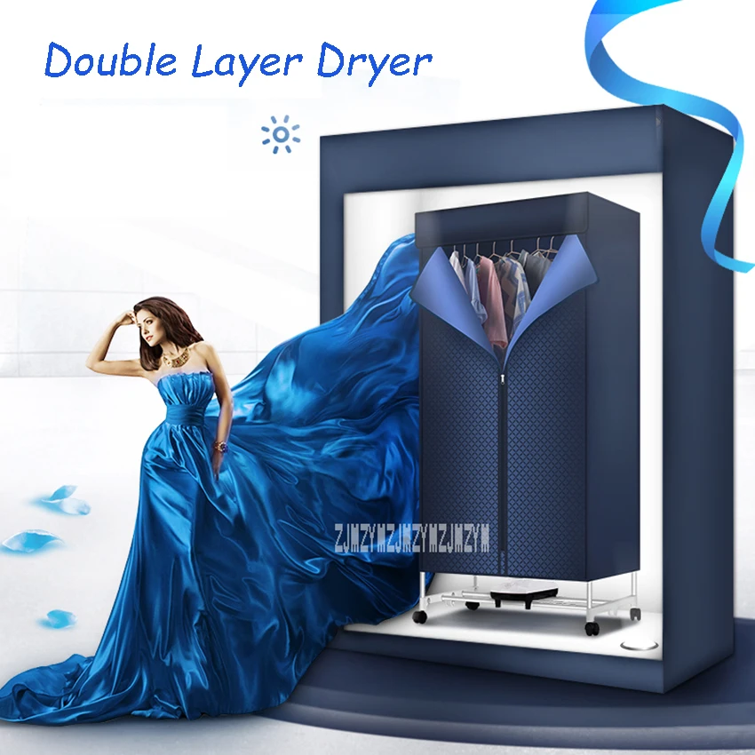 RC-R1A Automatic Household Double Layer Dryer Hot Wind PTC Wardrobe Drying Machine Small Energy Saving Quick Clothes 1000W | Бытовая