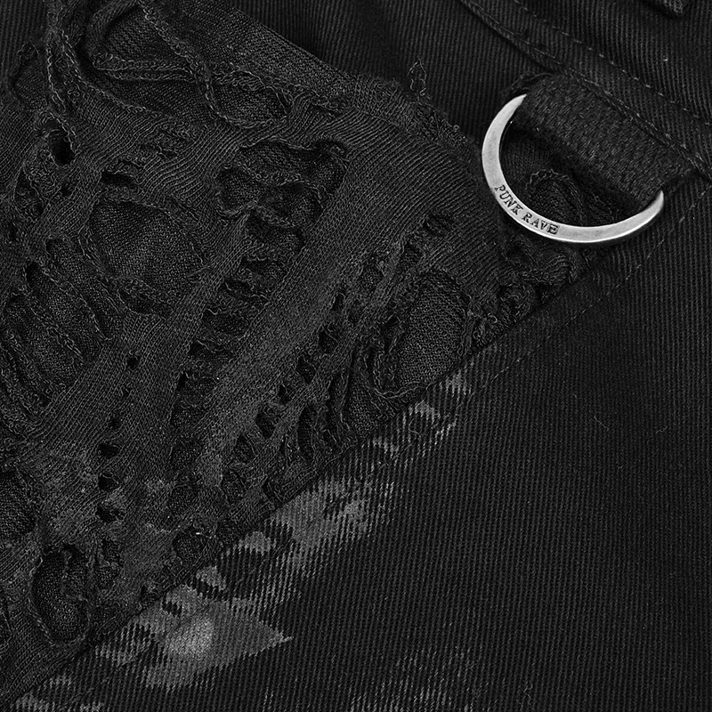Панк рейв Модные индивидуальные женские длинные штаны Уличная Повседневная Женская Панк Рок брюки готические черные узкие брюки