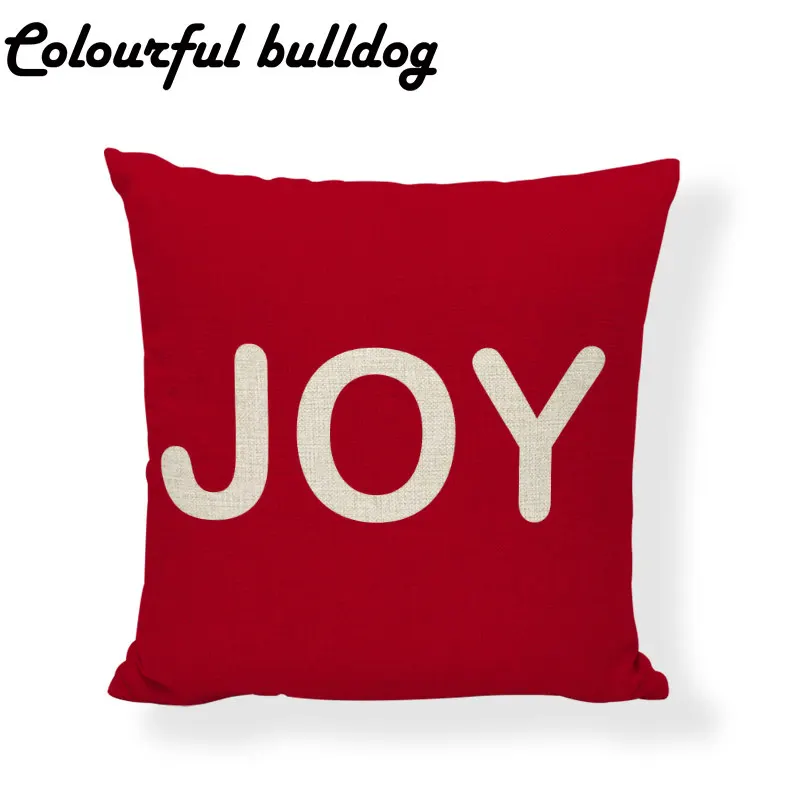 Рождественский красный чехол для подушки с рисунком, Подарочная коробка, колокольчик, носок 45*45 см, квадратное дерево, звезды, наволочка для подушки, для дома, офиса, дивана, украшения - Цвет: 1