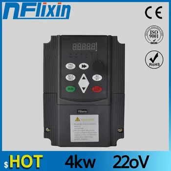 

220V 4KW Frequency inverter Variable Frequency Converter for Water Pump Motor inverters 1 phase input 3 phase AC Driver VFD