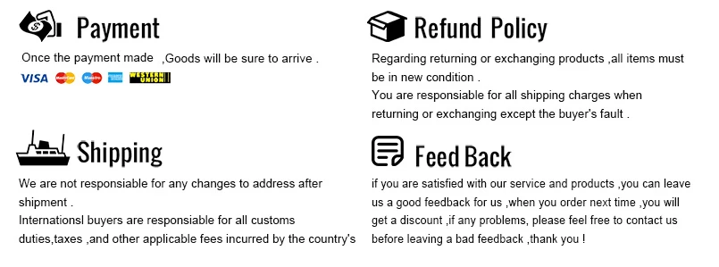 payment feedback