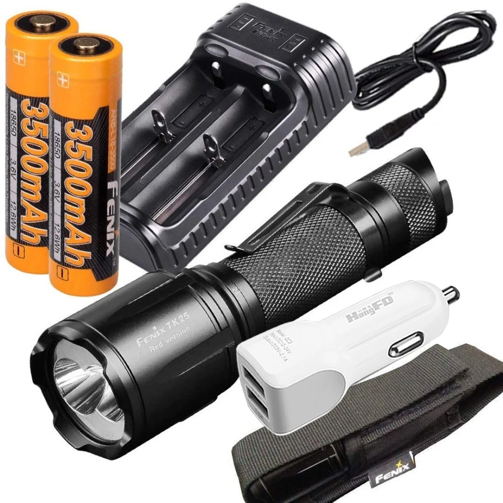 

New Arrival Fenix TK25 Red Version Cree XP-G2 S3 & XP-E2 Red LED's Dual Lighting Hunting Flashlight for Most Tactical Demands