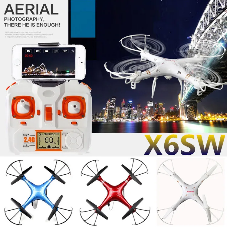 Buy Cheap X6sw WIFI Toys Camera rc helicopter rc drone fpv quadcopter gopro professional drones with camera VS X600 x4 Drone with C4005