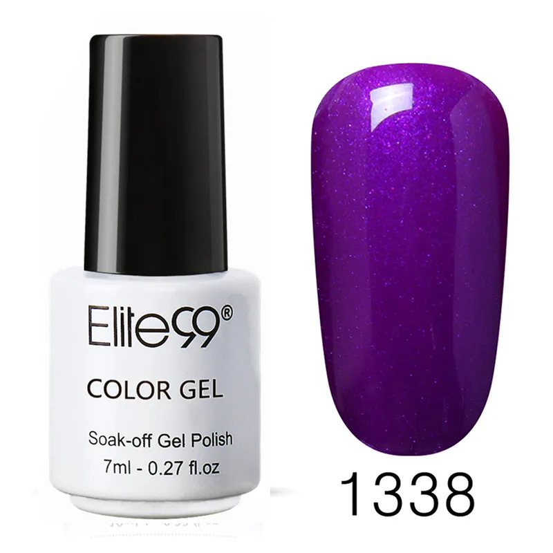 Elite99 Гель-лак для ногтей 7 мл Лак для ногтей гель UV Vernis Цвет Гель-лак для ногтей лак для верхнего и базового покрытия гель грунтовка Лаки UV лака, светодиодный светильник для маникюра, покрытие для ногтей, полустойкое к - Цвет: 1338